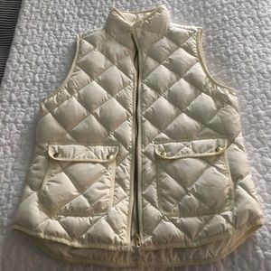 JCrew Cream Puffer Vest